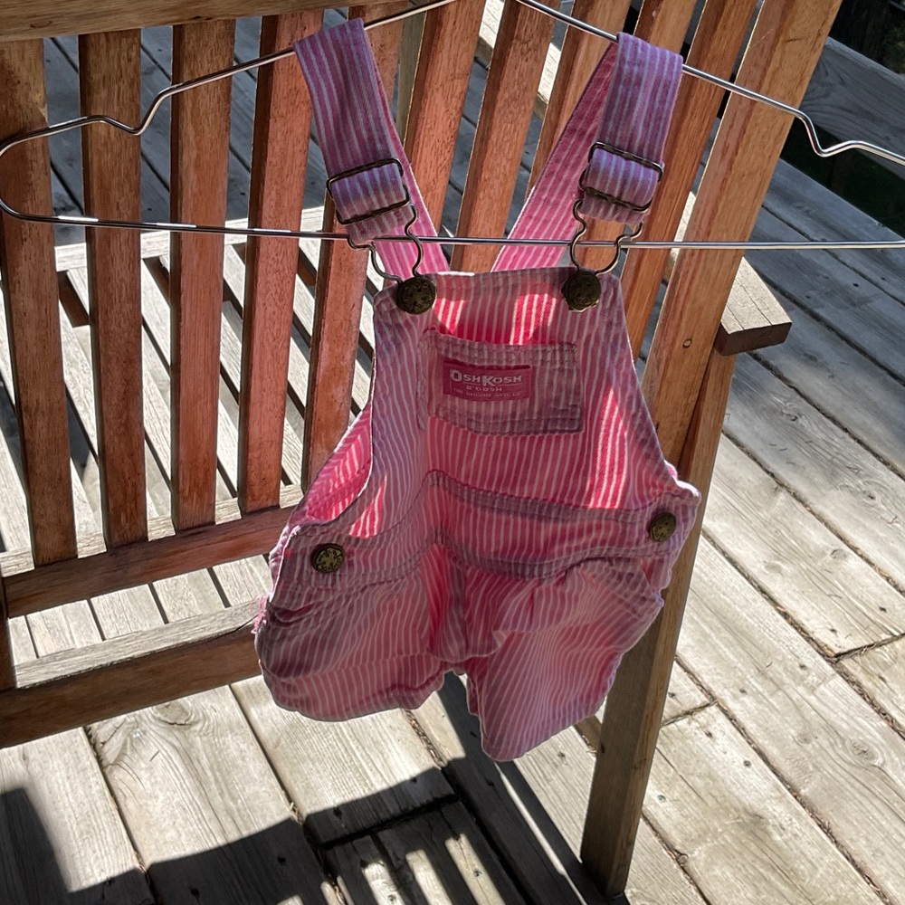 OshKosh B'gosh Pink Striped Overalls